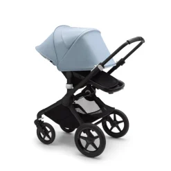 Poussette duo Fox 2 complète - Noir et Bleu Vapeur