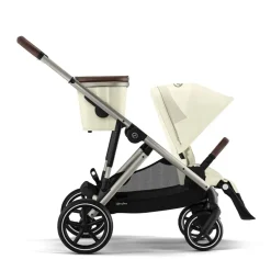 Poussette Gazelle S singel/double - Châssis Taupe / Siège Seashell Beige