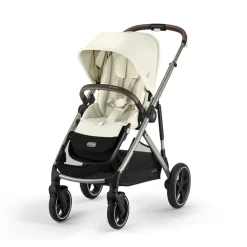 Poussette Gazelle S singel/double - Châssis Taupe / Siège Seashell Beige