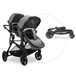Poussette jumeaux Atlantic Twin Melange Grey