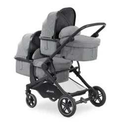 Poussette jumeaux Atlantic Twin Melange Grey