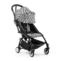 Poussette Stokke® YOYO³ à partir de 6 mois - cadre noir/zèbre