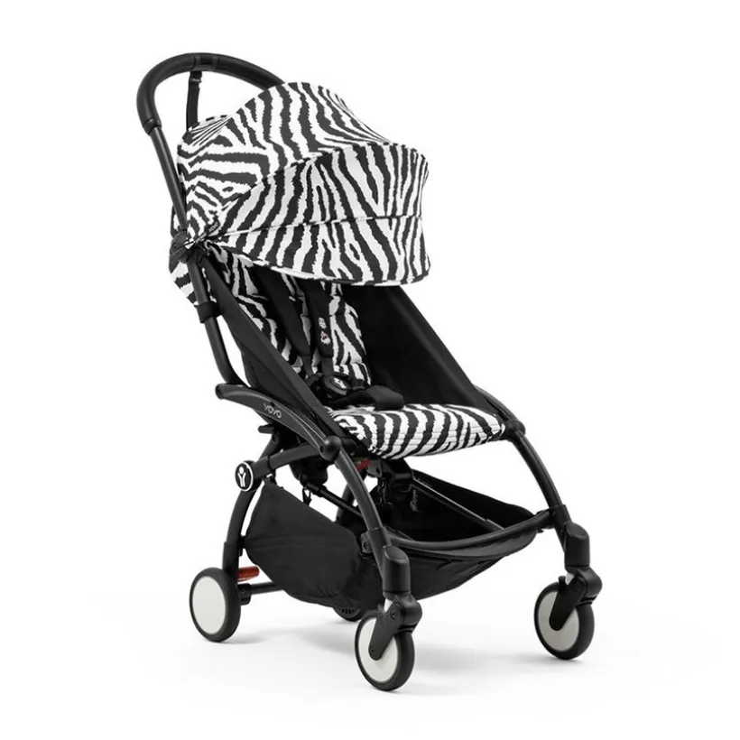 Poussette Stokke® YOYO³ à partir de 6 mois - cadre noir/zèbre
