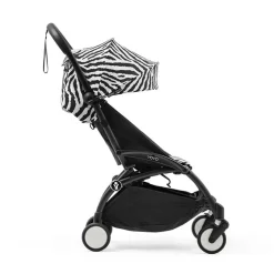 Poussette Stokke® YOYO³ à partir de 6 mois - cadre noir/zèbre