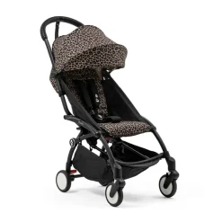 Poussette Stokke® YOYO³ à partir de 6 mois - cadre noir/léopard