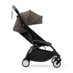 Poussette Stokke® YOYO³ à partir de 6 mois - cadre noir/léopard