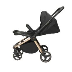 Poussette trio Alba avec nacelle noir/champagne