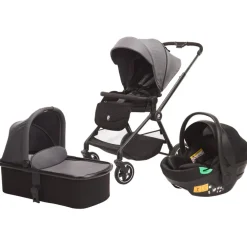 Poussette trio Athéna avec siège-auto i-Prim gris