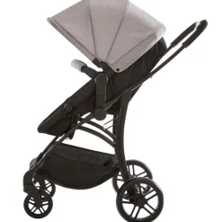 Poussette trio combinée avec siège-auto et couffin gris chiné/noir