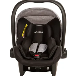 Poussette trio combinée avec siège-auto et couffin gris chiné/noir
