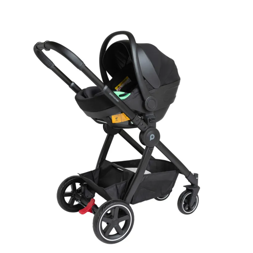 Poussette trio combiné Sienna + siège-auto i-Prim kaki/noir