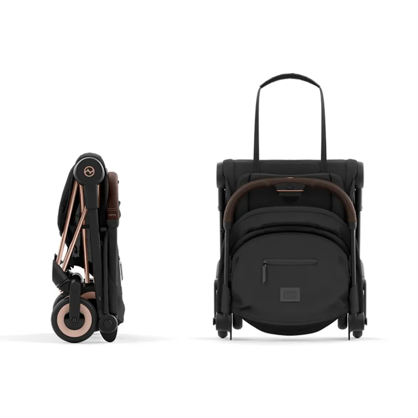 Poussette ultra-compacte Coya rosegold/sepia black