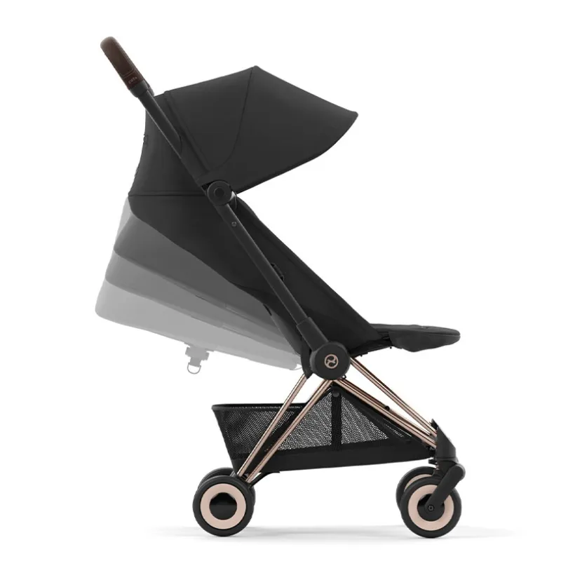 Poussette ultra-compacte Coya rosegold/sepia black