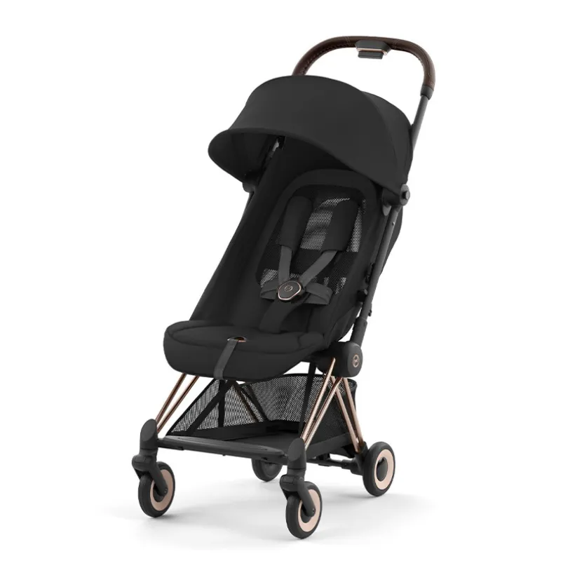 Poussette ultra-compacte Coya rosegold/sepia black