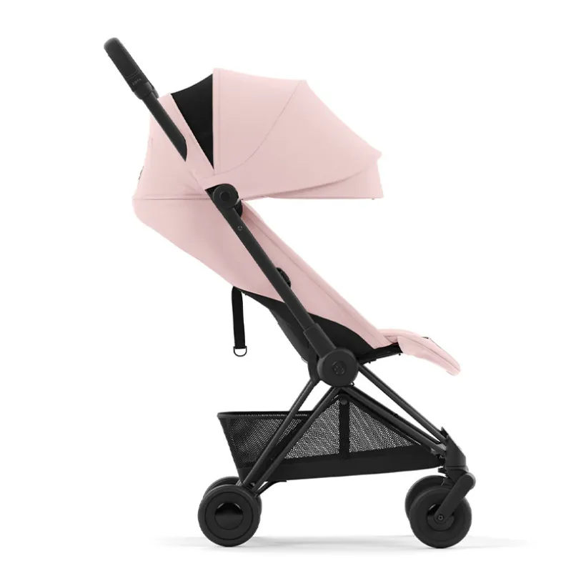 Poussette ultra-compacte Coya matt black/peach pink