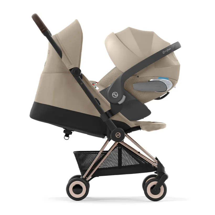 Poussette ultra-compacte Coya rosegold/cozy beige