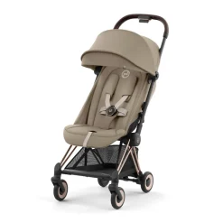 Poussette ultra-compacte Coya rosegold/cozy beige