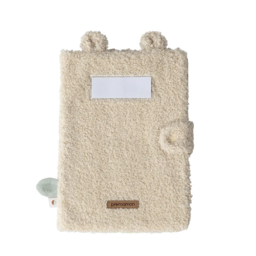 Protège carnet de santé en bouclettes Roi des Forêts beige