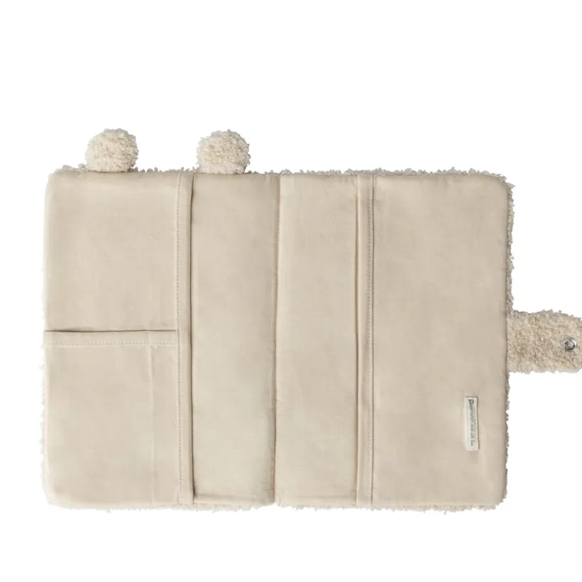 Protège carnet de santé en bouclettes Roi des Forêts beige