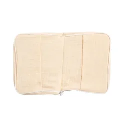 Protège carnet de santé en double gaze uni vanilla