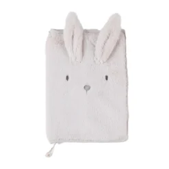 Protège carnet de santé en fausse fourrure Moka le lapin