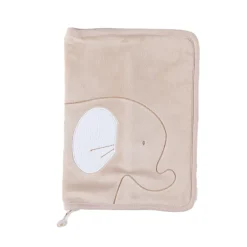 Protège carnet de santé en veloudoux Bali l'éléphant