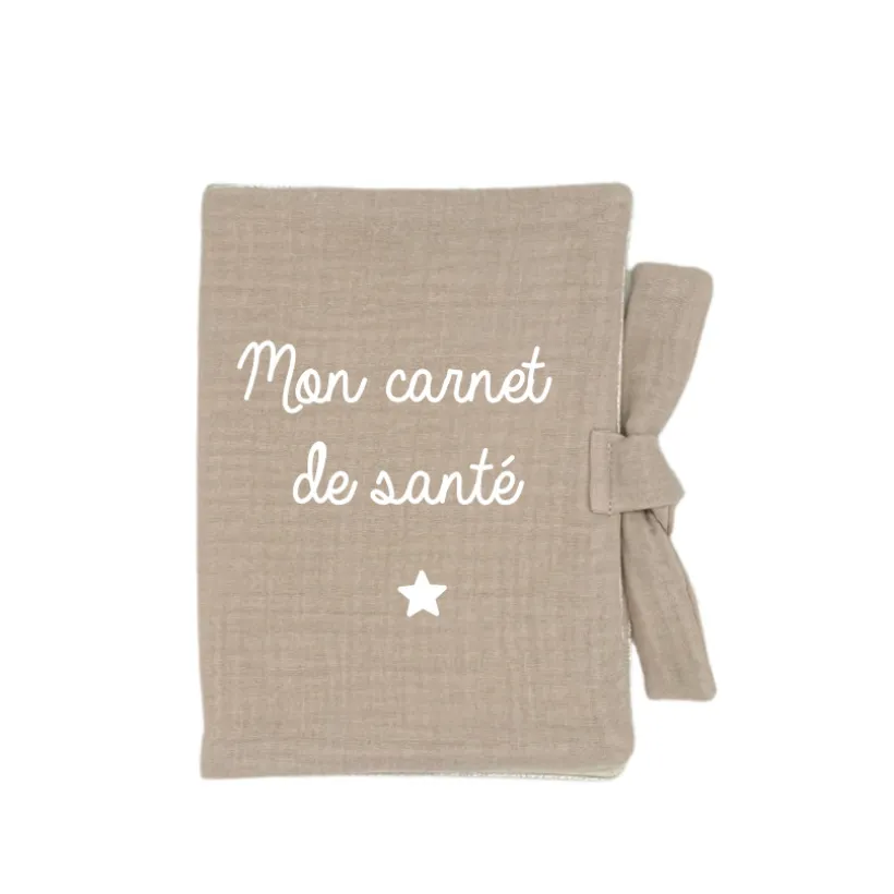Protège carnet de santé "Mon carnet de santé" beige