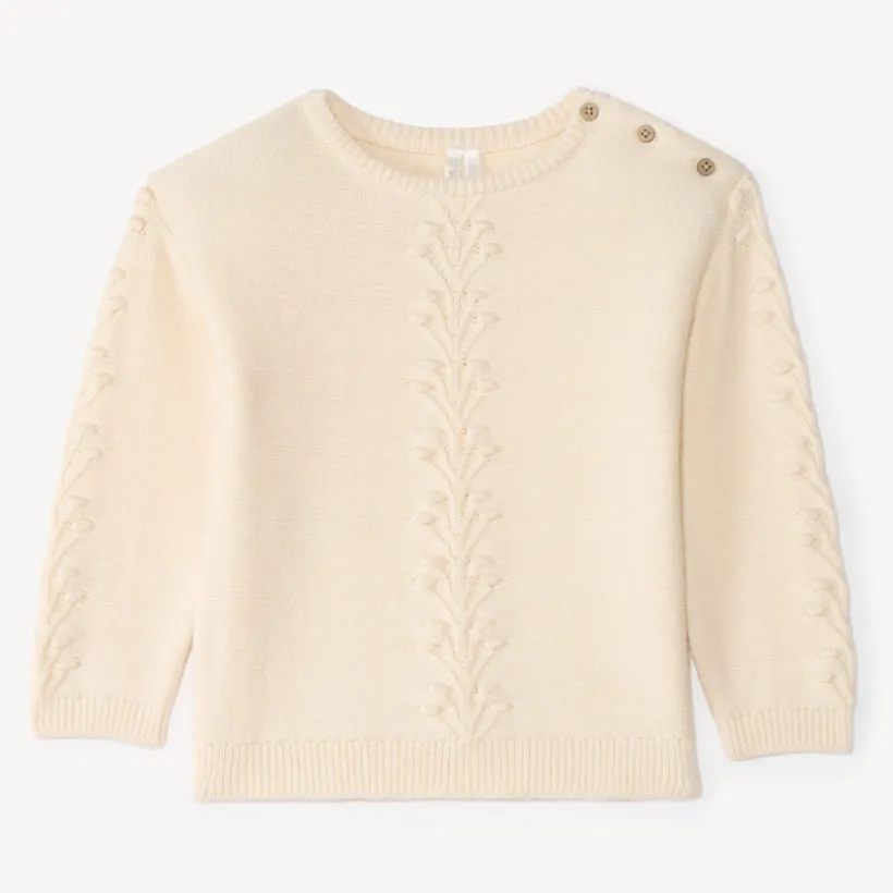 Pull bébé fille en tricot relief fantaisie