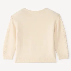 Pull bébé fille en tricot relief fantaisie