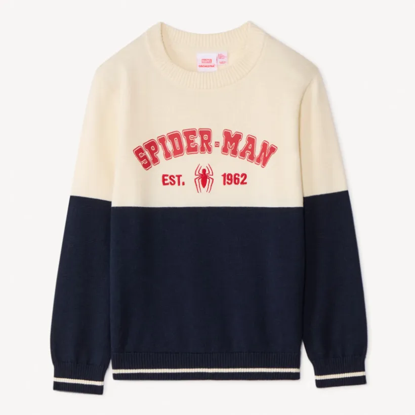 Pull bicolore Spider-Man Marvel pour garçon