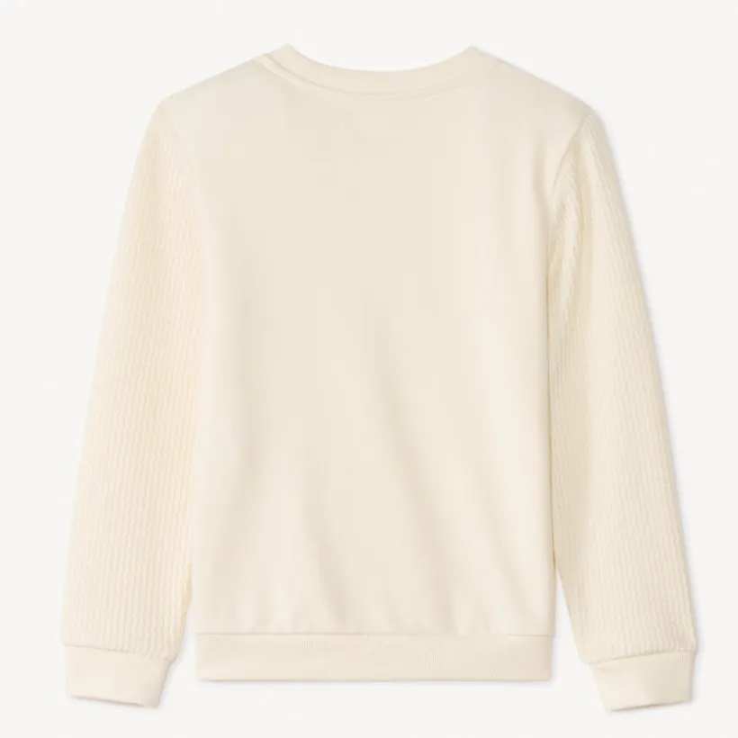 Pull bi-matière avec motif en relief pour garçon