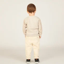 Pull bi-matière à patchs bouclettes pour bébé garçon