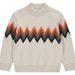 Pull à col montant et motif en jacquard pour garçon