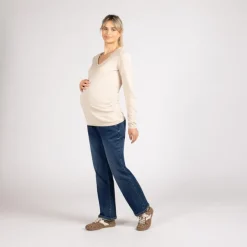 Pull de grossesse en tricot uni