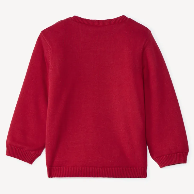 Pull de Noël en tricot doublé sherpa pour bébé garçon