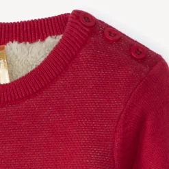Pull de Noël en tricot doublé sherpa pour bébé garçon