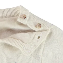 Pull doublé en velours avec renne brodé pour bébé garçon