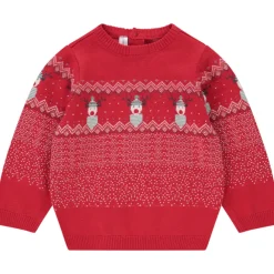 Pull doublé velours avec motif reine de Noël pour bébé garçon