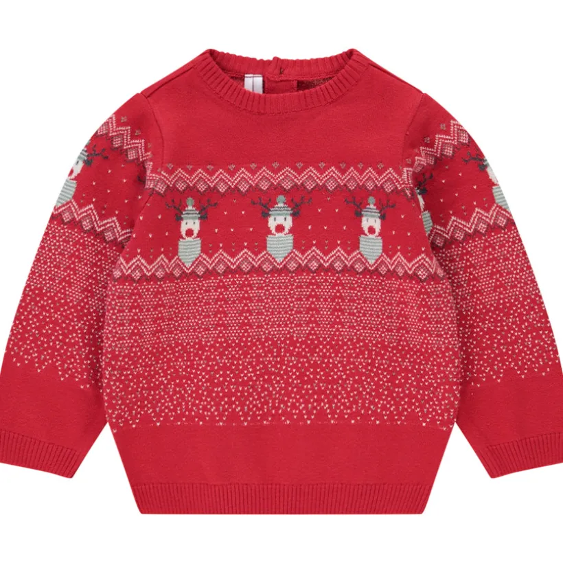 Pull doublé velours avec motif reine de Noël pour bébé garçon