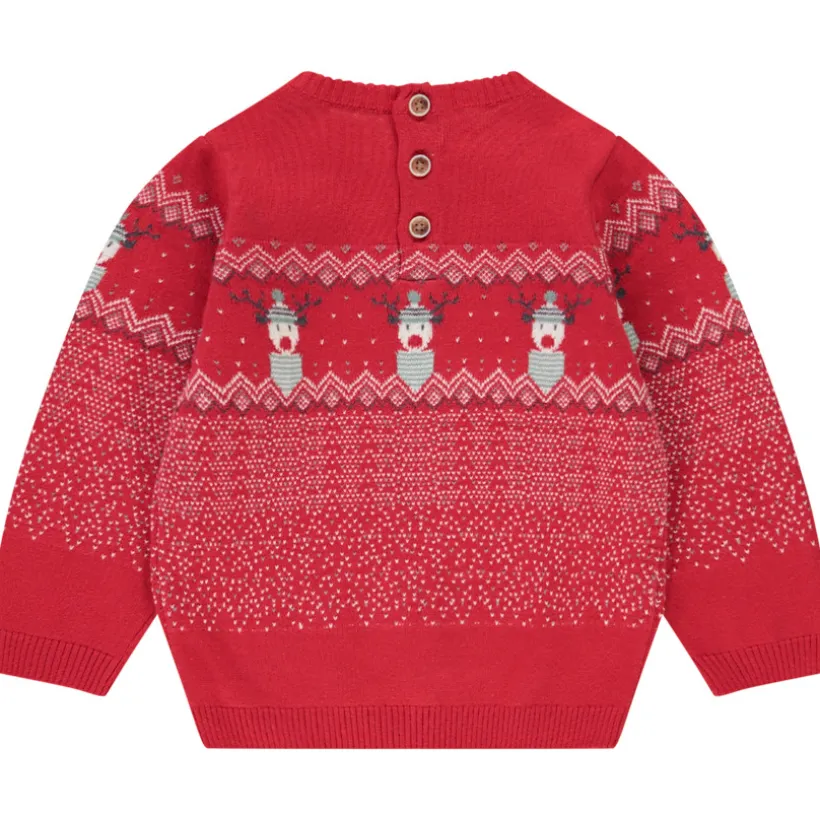 Pull doublé velours avec motif reine de Noël pour bébé garçon