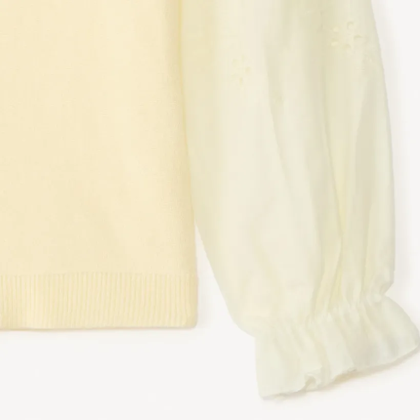 Pull 2-en-1 à manches longues fantaisie pour fille