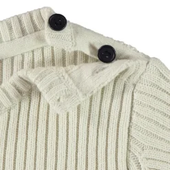 Pull en tricot côtelé et rayé pour bébé garçon