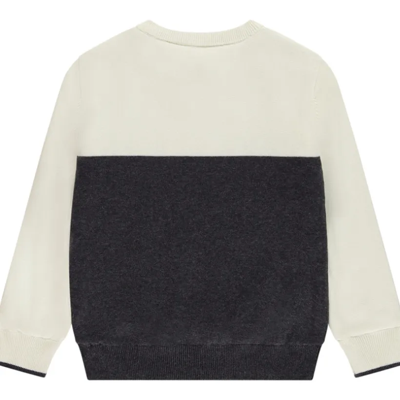 Pull en tricot doublé velours motif renne de Noël pour garçon