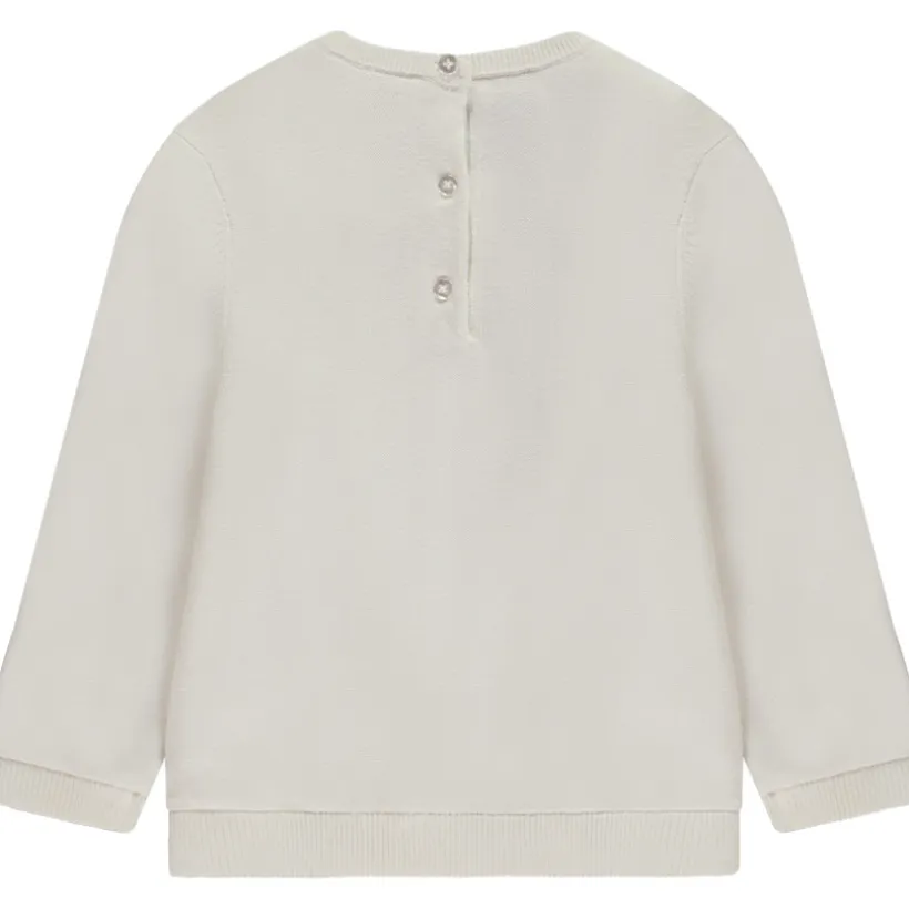 Pull en tricot doublé velours motif biche pour bébé fille