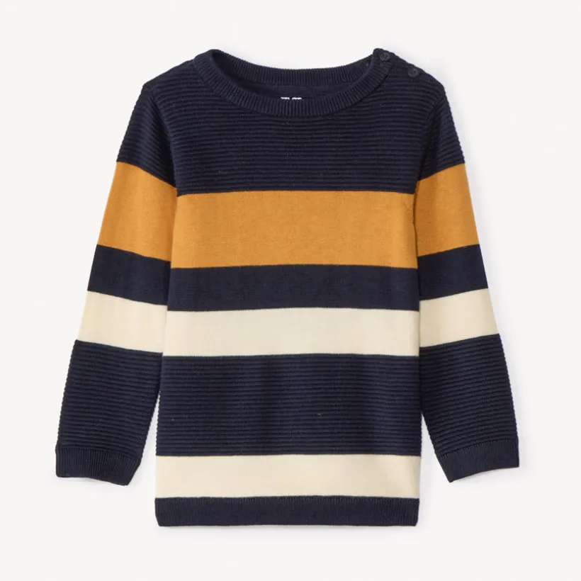 Pull en tricot fantaisie rayé pour bébé garçon