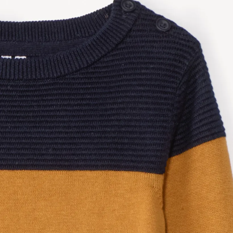 Pull en tricot fantaisie rayé pour bébé garçon