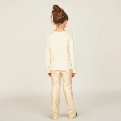 Pull en tricot à gros sequins pour fille