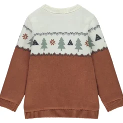Pull en tricot jacquard doublé velours pour bébé garçon