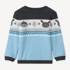 Pull en tricot jacquard doublé velours pour bébé garçon