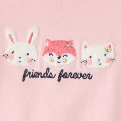 Pull en tricot à motifs brodés pour bébé fille